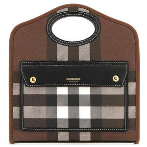 Burberry Outlet Leather Handbag Brown